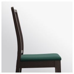 Фото3.Кресло, темно-коричневый, сиденья Gunnared темно-зеленый EKEDALEN IKEA 292.652.74